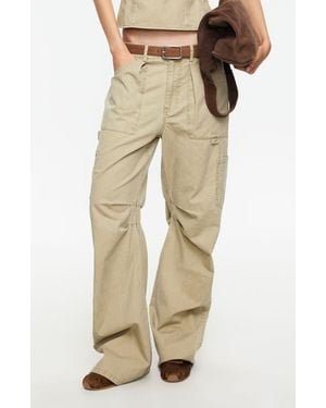 Lioness Miami Vice Low Rise Carpenter Pants - Natural
