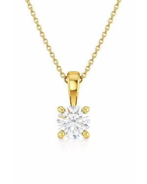 Balacia Solitaire Diamond Necklace - Metallic