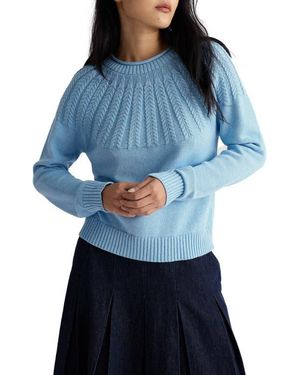 Seasalt Cornwall Stone Chat Organic Cotton Sweater - Blue