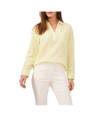 Chaus V-Neck Collared Blouse - Natural