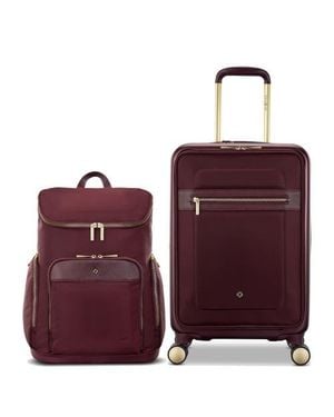 Samsonite Mobile Solution 2 Deluxe Backpack & 22 Carry On 2 Piece Luggage Set - Red