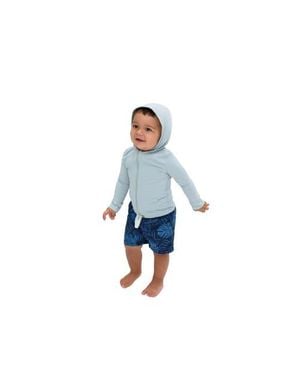 BloqUV Toddler's Long Sleeve Full Zip Hoodie Top With Sun And Uv Protection - Blue