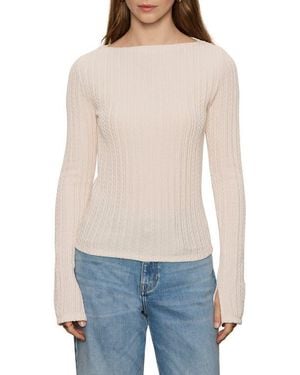 Sanctuary Boat Neck Rib Top - Blue