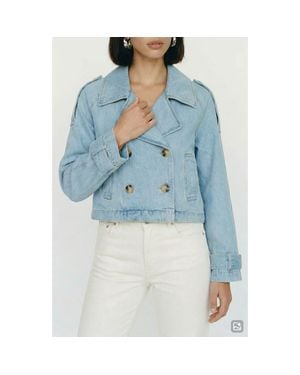 Vero Moda Vmlelou Short Trench Coat - Blue