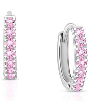 Tiny Blessings 9Mm Timeless Pavé Huggie Hoop Earrings - White