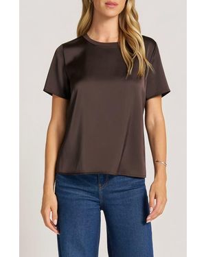 Matty M Clove Satin T-Shirt - Black