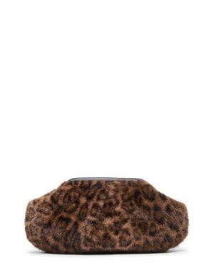 Dolce Vita Ramona Faux Fur Clutch - Brown