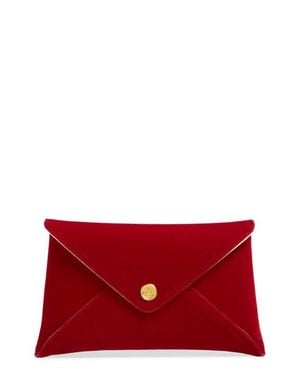 Altuzarra Medallion Velveteen Envelope Clutch - Red