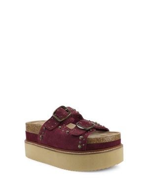 Zigi Studded Platform Sandal - Brown