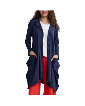 Luukaa Liora Voluminous Jersey Jacket - Blue