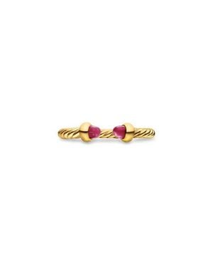 David Yurman Micro Cablespira Flex Ring - White