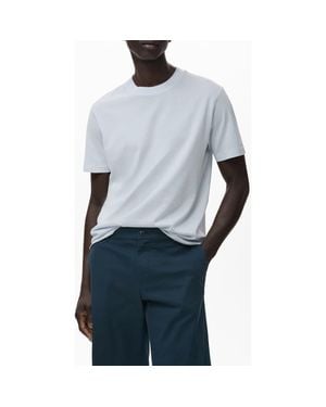 Mango Slim Fit Cotton T-Shirt - Blue