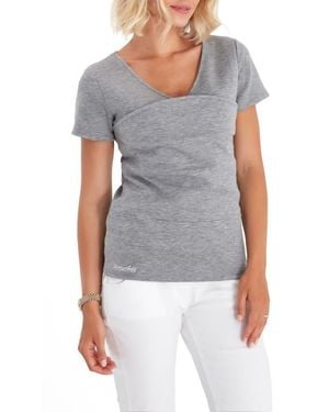 Accouchée Baby Carrier Maternity/Nursing Top - Blue