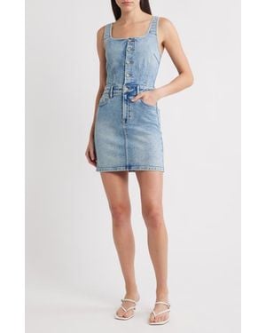 Hidden Jeans Sleeveless Denim Minidress - Blue