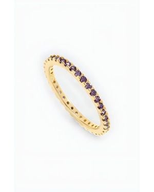 Mint & Lily February Birthstone Eternity Stacking Ring - White