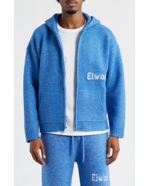 Elwood Hooded Zip Cardigan - Blue