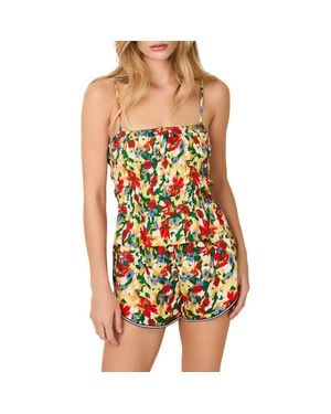 Solid & Striped The Delta Floral Strappy Back Cotton Camisole - Black
