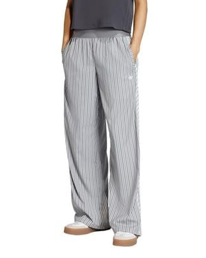 adidas Originals Stripe Wide Leg Pant - Gray