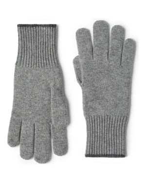 Brunello Cucinelli Cashmere Knit Gloves - Gray