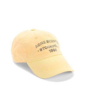 Acne Studios Cuddy Distressed Sun Kissed Ball Cap - Natural