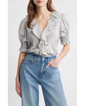 Doen Henri Organic Cotton Voile Top - Blue