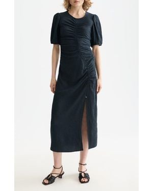 Scotch & Soda Open Structured Jersey Midi Dress - Black
