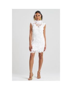 Natori Nishi Lace Sheath Dress - White