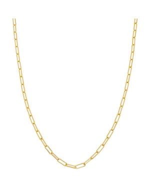 Sethi Couture Paper Clip Chain Necklace - Metallic
