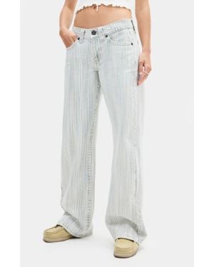 BDG Kayla Stripe Wide Leg Jeans - Blue