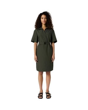 Gerard Darel Rizlene Short Sleeve Belted Waist Dress - Black