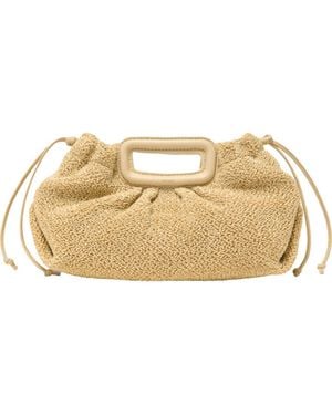 Maje Mipli Bouclé Effect Clutch Bag - Metallic
