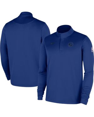 Nike Golden State Warriors 2025/26 Authentic Coaches Quarter-Zip Dri-Fit Top - Blue
