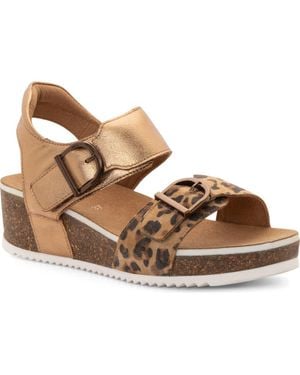 Ara Nova Slingback Platform Wedge Sandal - Brown