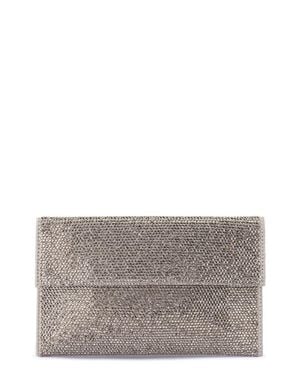 OLGA BERG Cara Crystal Envelope Clutch - Gray
