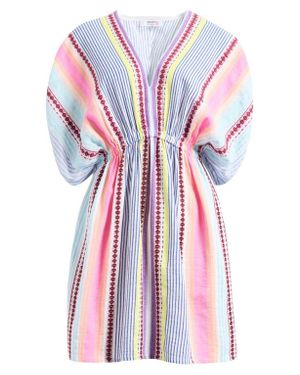 lemlem Alem Stripe Cotton Blend Cover-Up Dress - Red