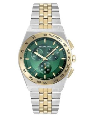 Ferragamo Vega Chronograph Bracelet Watch, 42Mm - Metallic