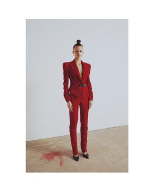 Pcfg Wool Blend Your *Itch Draped Pant - Red