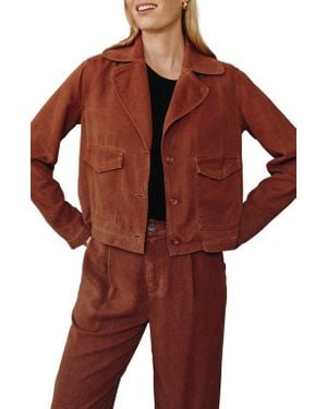 Bella Dahl Crop Utility Jacket - Red