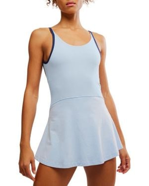 Free People Fp Movement Hot Shot Stretch Cotton Skortsie - Blue