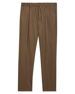 Herno Pleated Melange Drawstring Pants - Brown