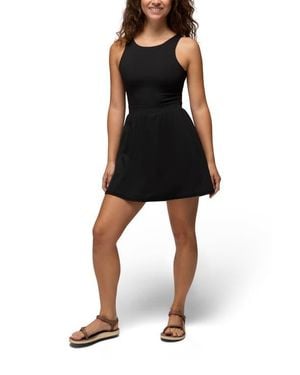 Prana Luxara Balance Sleeveless Fit & Flare Dress - Black