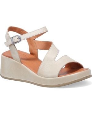Miz Mooz Preston Ankle Strap Wedge Sandal - Metallic