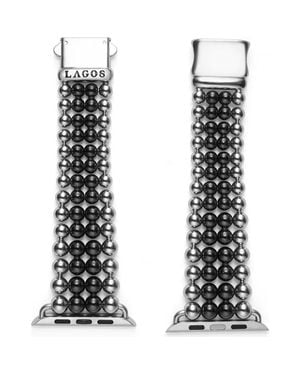 Lagos Smart Caviar Infinite Ceramic Apple Watch Watchband - Black