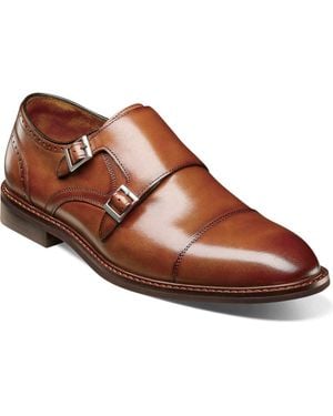 Stacy Adams Boswell Double Monk Strap Shoe - Brown