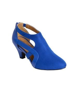 Comfortview The Sage Suede-Like Shootie Pump - Blue
