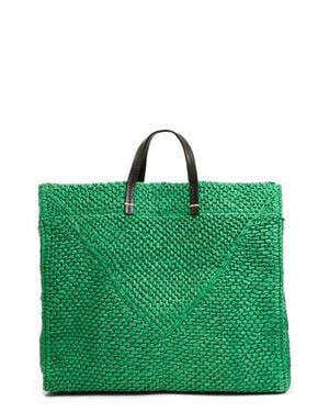 Clare V. Simple Crochet Tote - Green