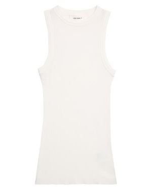 Lisa Yang Amya Ribbed Cotton & Cashmere Sleeveless Sweater - White
