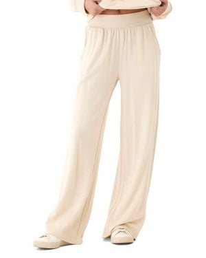 Threads For Thought Esmeralda Feather Wide Leg Pants - Natural