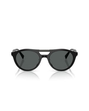 Brunello Cucinelli 51Mm Polarized Oval Sunglasses - Black