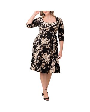 Kiyonna Royal Metallic Dress - Black